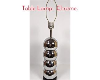 Lot 1079 Sonneman Stacked Ball Table Lamp. Chrome.