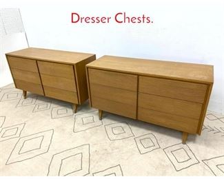 Lot 1090 Pair American Modern Dresser Chests. 