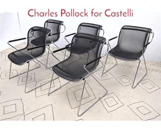 Lot 1093 Set 5 Penelope chairs by Charles Pollock for Castelli