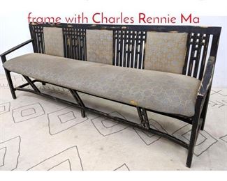 Lot 1095 Unique Sofa Bench. Angled frame with Charles Rennie Ma