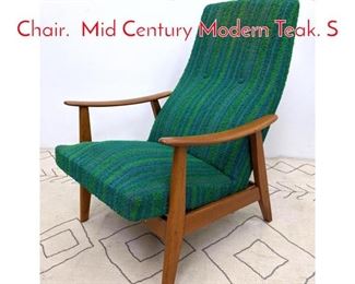 Lot 1103 Norway Modern Lounge Chair. Mid Century Modern Teak. S