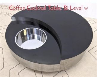 Lot 1104 WILLY RIZZO Revolving Coffee Cocktail Table. Bi Level w