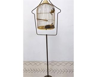 Lot 1108 Vintage Bird Cage on Stand.