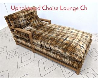 Lot 1109 Oversized Faux Ostrich and Upholstered Chaise Lounge Ch