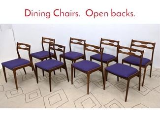 Lot 1110 Set 8 Danish Modern Teak Dining Chairs. Open backs. 