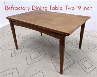 Lot 1111 Danish Modern Teak Refractory Dining Table. Two 19 inch