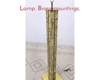 Lot 1114 Faux Painted Modernist Floor Lamp. Brass mountings.