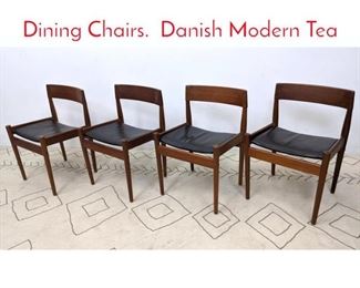 Lot 1121 Set 4 ILLUMS BOLIGHUS Dining Chairs. Danish Modern Tea