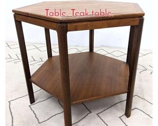 Lot 1137 DUX Danish Modern Side Table. Teak table.