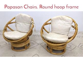 Lot 1148 Pr Bamboo Miami Modern Papasan Chairs. Round hoop frame