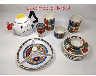 Lot 1447 Shelf Lot Colorful China lot. Luxemborg, Brazil