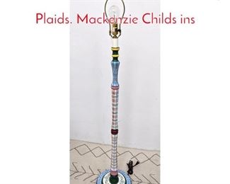 Lot 1462 Whimsical Small Floor lamp Plaids. Mackenzie Childs ins