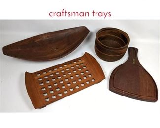 Lot 1463 4 pcs Teak ware Dansk, craftsman trays