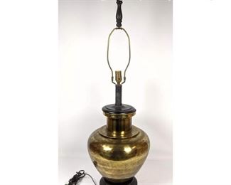 Lot 1474 Brass ginger jar style lamp.