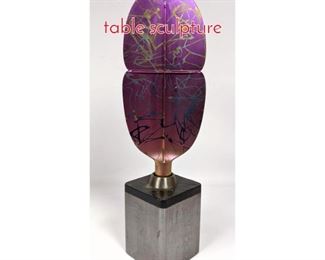 Lot 1493 Purple Anodized Aluminum table sculpture