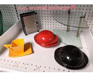 Lot 1502 Shelf lot Colorful Deco china cup, enamel cookware R