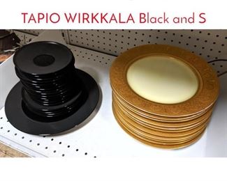 Lot 1525 2 stacks of plates, saucers. TAPIO WIRKKALA Black and S