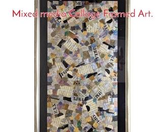 Lot 1158 Large MELANIE BOONE. Mixed media Collage Framed Art.