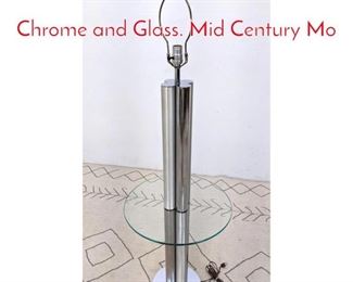 Lot 1164 70s Modern Lamp Table Chrome and Glass. Mid Century Mo
