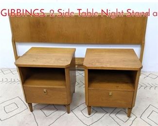 Lot 1167 3pcs T.H. ROBSJOHN GIBBINGS. 2 Side Table Night Stand a