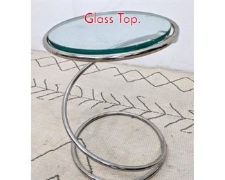 Lot 1182 PACE Spiral Spring Table with Glass Top.