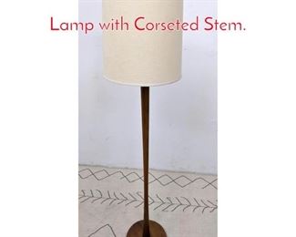 Lot 1183 Danish Modern Teak Floor Lamp with Corseted Stem. 