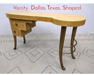 Lot 1184 Decorator OLF Writing Desk Vanity. Dallas Texas. Shaped