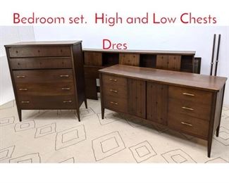 Lot 1187 BROYHILL PREMIER Bedroom set. High and Low Chests Dres