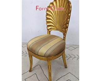 Lot 1191 Gold Gilt Carved Wood Shell Form Chair.
