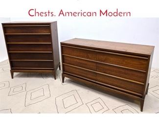 Lot 1193 LANE High and Low Dressers Chests. American Modern