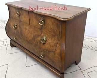 Lot 1203 BAKER Bombay chest with burl wood finish.