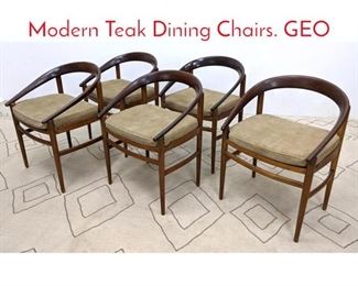 Lot 1211 Set 5 P. JEPPESEN Danish Modern Teak Dining Chairs. GEO