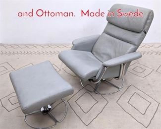 Lot 1215 The Body Chair Lounge Chair and Ottoman. Made in Swede