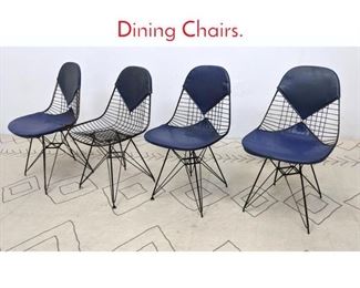 Lot 1223 Set 4 Eames Eiffel Tower Side Dining Chairs.
