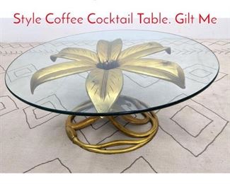 Lot 1228 Large ARTHUR COURT Style Coffee Cocktail Table. Gilt Me