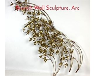 Lot 1236 C. JERE Brass Modernist Tree Branch Wall Sculpture. Arc