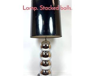 Lot 1247 KOVACS Chrome Ball Table Lamp. Stacked balls.