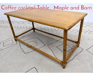 Lot 1255 HEYWOOD WAKEFIELD Coffee cocktail Table. Maple and Bam