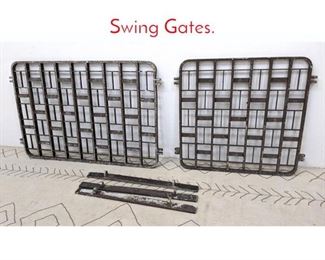 Lot 1259 Pair Art Deco Aluminum Swing Gates.