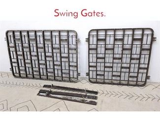 Lot 1259 Pair Art Deco Aluminum Swing Gates. 