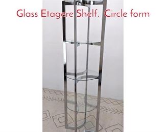 Lot 1264 70s Modern Chrome and Glass Etagere Shelf. Circle form