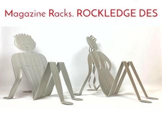 Lot 1265 Pair Cut Aluminum Figural Magazine Racks. ROCKLEDGE DES