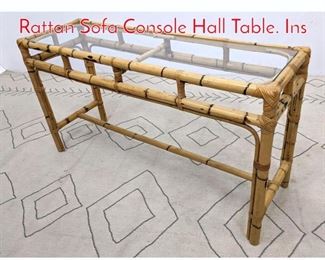 Lot 1266 Miami Modern Bamboo Rattan Sofa Console Hall Table. Ins