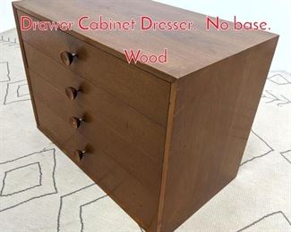 Lot 1296 GEORGE NELSON 4 Drawer Cabinet Dresser. No base. Wood 