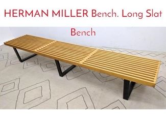 Lot 1301 GEORGE NELSON for HERMAN MILLER Bench. Long Slat Bench 