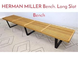 Lot 1304 GEORGE NELSON for HERMAN MILLER Bench. Long Slat Bench 