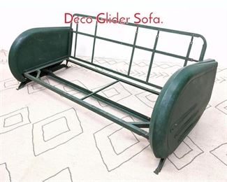 Lot 1307 BARCALO of BUFFALO Art Deco Glider Sofa.