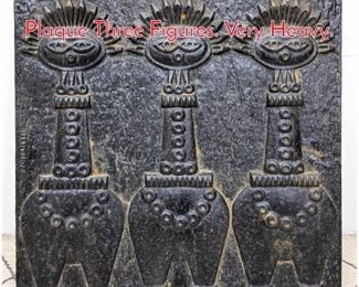 Lot 1310 TOMASETTI Heavy Iron Plaque Three Figures. Very Heavy.