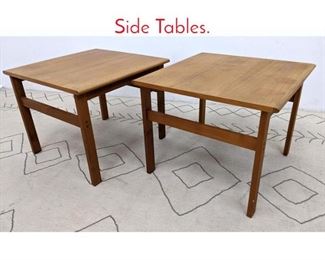 Lot 1321 Pair Danish Modern Teak Side Tables.