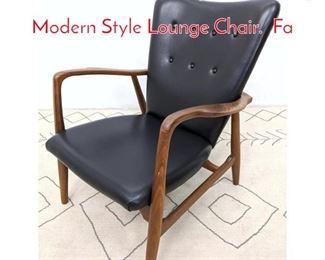 Lot 1328 Contemporary Mid Century Modern Style Lounge Chair. Fa